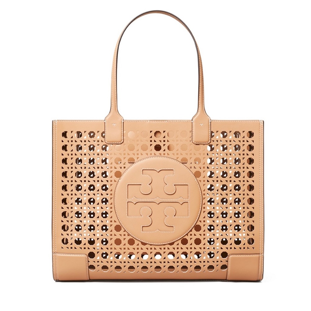 Tory Burch Ella Large Basketweave Leather Tote